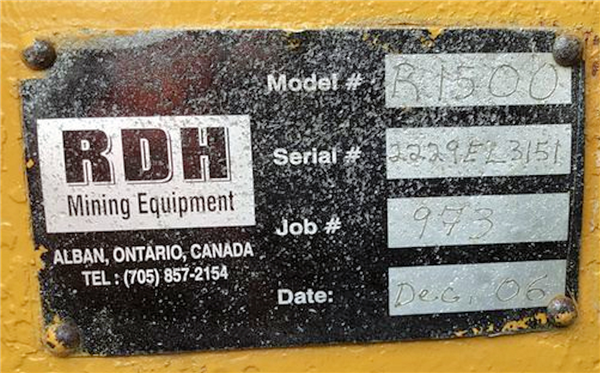 Caterpillar (elphinstone) R1500 Underground Tunnel Loader)